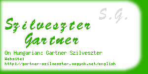 szilveszter gartner business card